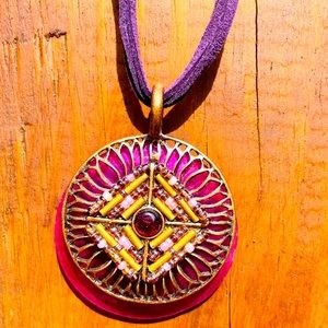 Purple and copper necklace